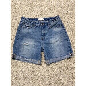 29 BKE High-Rise Parker Style Distressed Cuffed Raw Hem Shorts